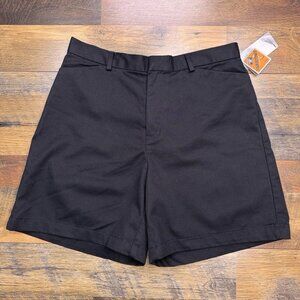 Dockers Go Khaki Shorts Womens 8 Black Stain Defender High Rise Stretch New
